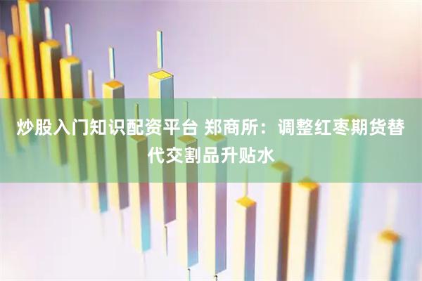 炒股入门知识配资平台 郑商所：调整红枣期货替代交割品升贴水